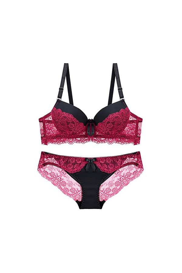 Vêtements De Nuit Femme Dentelle Ensemble Soutien Gorge et String Sexy sous-Vetements Erotique Lingerie Sexy Ensemble 2 Pièce