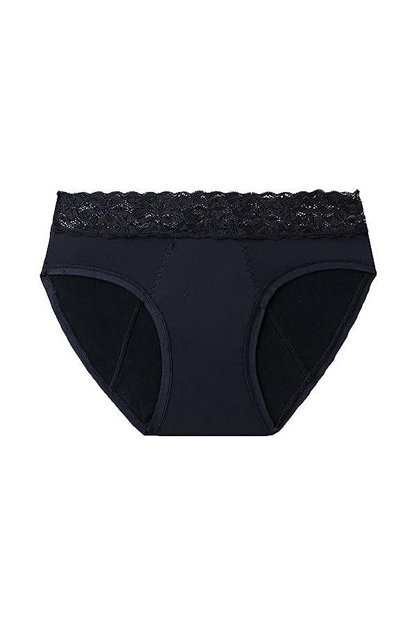 UOWEG Culotte menstruelle Taille Haute Noire pour Femme Bustier Violet BK1, M 