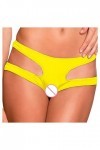 UOWEG Sexy Briefs Plus sous-vêtements Open Fashion Size Women Color File Super Lingerie Ouverte Poitrine Yellow, XXXL 