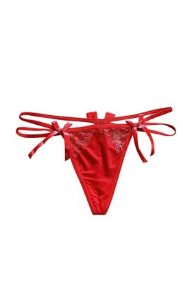 HELLORSOON Tanga pour Femme Sexy Respirant en Soie Échancré String Ouvert Transparent Érotique Romantique Nuisette Transparen