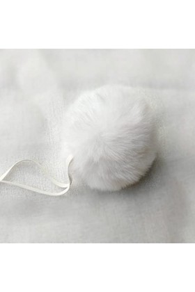 MFUOE Queue de lapin avec élastique pour déguisement Blanc