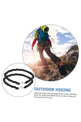 minkissy Lot de 3 paires de leggings en cuir pour bottines - Bande élastique - Sangle élastique - Chaîne de cheville élastiqu