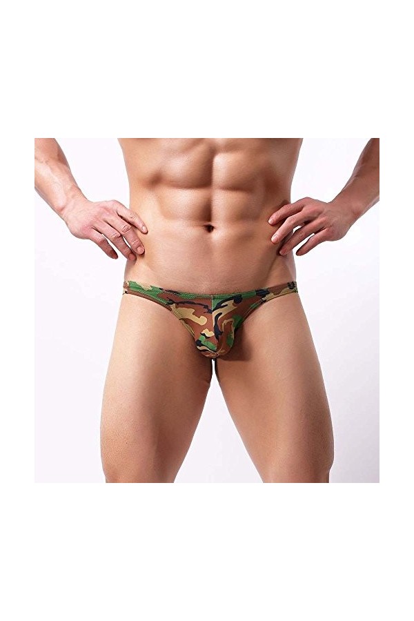 Strings Homme Soie Lot Imprimer Hommes sous-vêtements de Sport sous-vêtements Mode Camouflage Renflement Briefs sous-vêtement