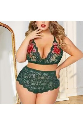 PTLLEND Lingerie Yeux amusants pour femmes Robe sexy de grande taille Dentelle Fuite Sein Sexy Sexy Lingerie attrayante Corse