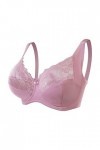 Lingerie sexy en dentelle pour femme avec anneau en acier pour fermer la paire de soutiens-gorge de lait Bustier Petit, Rose,