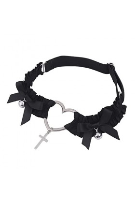 Morain Porte-jarretelles pour pendentif croix bowknot jambe cuisse sexy harajuku, Tissu