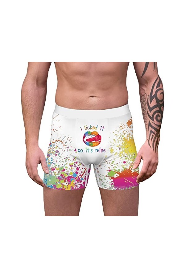 String Homme Sexy Hot Dentelle Slips Boxer Hommes Jeunesse Roman Dessin Animé Motif Impression Boxe sous-Vêtements Shorts Imp