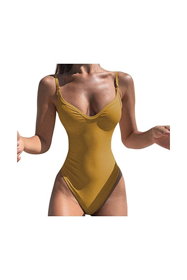 Lingerie sexy pour femme - Soutien-gorge - Grande taille - Couleur sexy - Coupe moulante - Combinaison de plage - Bikini - No