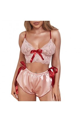 Lingerie Sexy Femme Costume Femme Lingerie Sexy Ensemble sous-vêtements sous-vêtements Dentelle Soutien-Gorge Pyjamas intimes