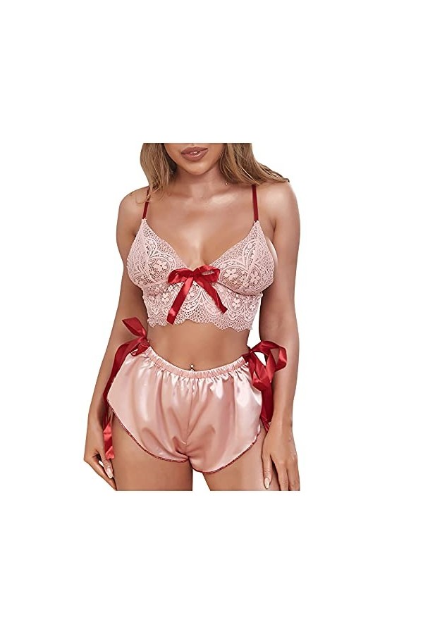 Lingerie Sexy Femme Costume Femme Lingerie Sexy Ensemble sous-vêtements sous-vêtements Dentelle Soutien-Gorge Pyjamas intimes