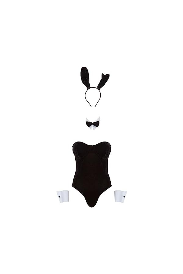 Ann Summers Déguisement sexy en velours pour femme - Noir - M