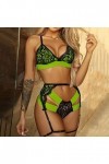 Lingerie Sexy Hot Chaude Femme Dentelle Porte Jarretelles Ensemble de Soutien-Gorge et de Culottes Sexy à Bretelles Elasticit