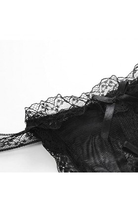 HELLORSOON String pour Femme,Sexy Séduction Dentelle Florale en Dentelle Robe Sexy Shorty pour Femme