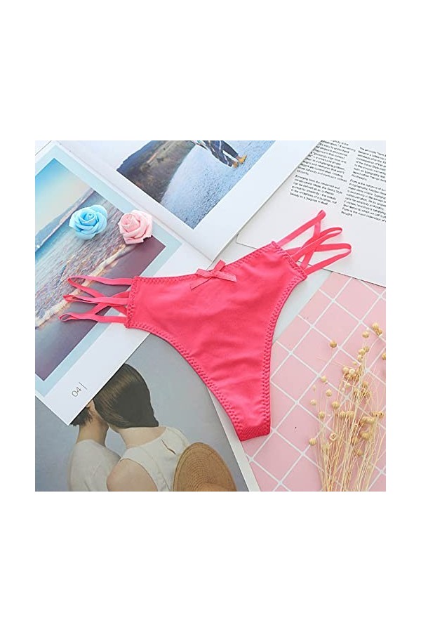 HELLORSOON Culotte Dentelle Femme,Sexy Dentelle Transparence Subtile Romantique String en Dentelle Culotte éChancréE