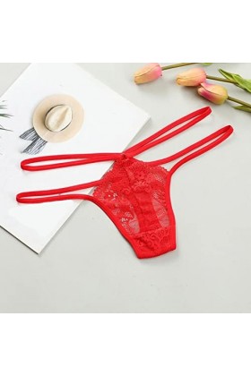 HELLORSOON String pour Femme,Sexy Charmant Ficelles Charmantes Échancré Body Lingerie Culotte Coton