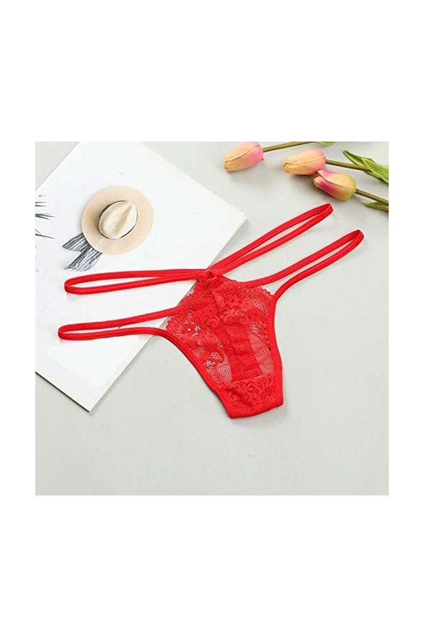 HELLORSOON String pour Femme,Sexy Charmant Ficelles Charmantes Échancré Body Lingerie Culotte Coton