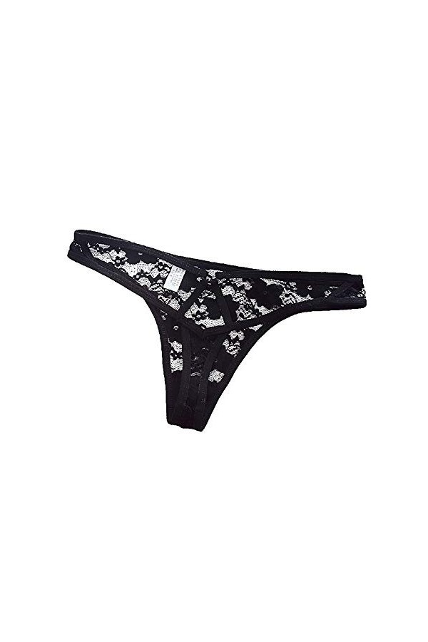HELLORSOON String Ficelle Femme Doux Sexy Lace Dentelle Coupe Française String Dentelle Séduction Résille Volants Nuisette Tr