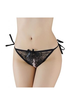 HELLORSOON String Ficelle Femme Doux Sexy Lace Dentelle String Ficelle Coupe Française Transparent Érotique Romantique Nuiset