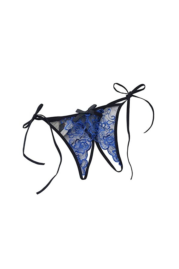 HELLORSOON String pour Femme Sexy Respirabilité en Dentelle String Ficelle Coupe Française Charmant Dentelle Coquine Body Lin