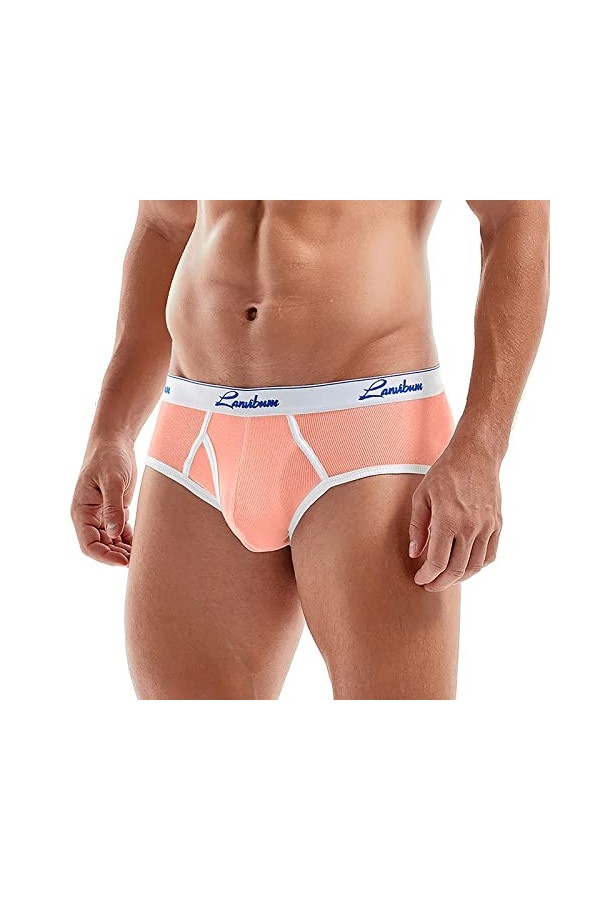 CUTeFiorino Slip sexy pour homme - Stretch - String rétro - En coton respirant - Séchage rapide - Sous-vêtements érotiques - 