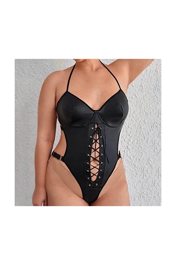 Lingerie Femme Dentelle sous-vêtements érotiques en Dentelle Babydolls Ensemble de Lingerie Ouvert Bodysuit Vêtements de Nuit