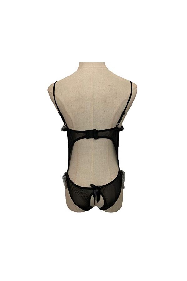 Fulidngzg Body pour femme élégant - Lingerie érotique - Babydoll Curvy SM - Sous-vêtement ouvert à lentrejambe pour le sexe 