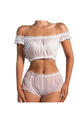 Zannycn Ensemble de lingerie sexy pour femme - Lingerie coquine - Lingerie érotique - Soutien-gorge et culotte - Ensemble de 