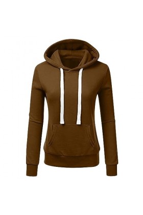 Sweat à capuche pour femme - Avec fermeture éclair - Manches longues - Avec cordons - Parfait pour le printemps, lété, laut