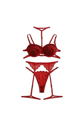 Ensemble Soutien Gorge et String Femme Erotique Vêtements De Nuit 2 Pièce sous-Vetements Dentelle Lingerie Sexy Ensemble Sexy