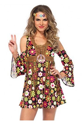 Leg Avenue Starflower Hippie Ensemble de Costume, Multicolore, M EUR 40-42 Por Femmes