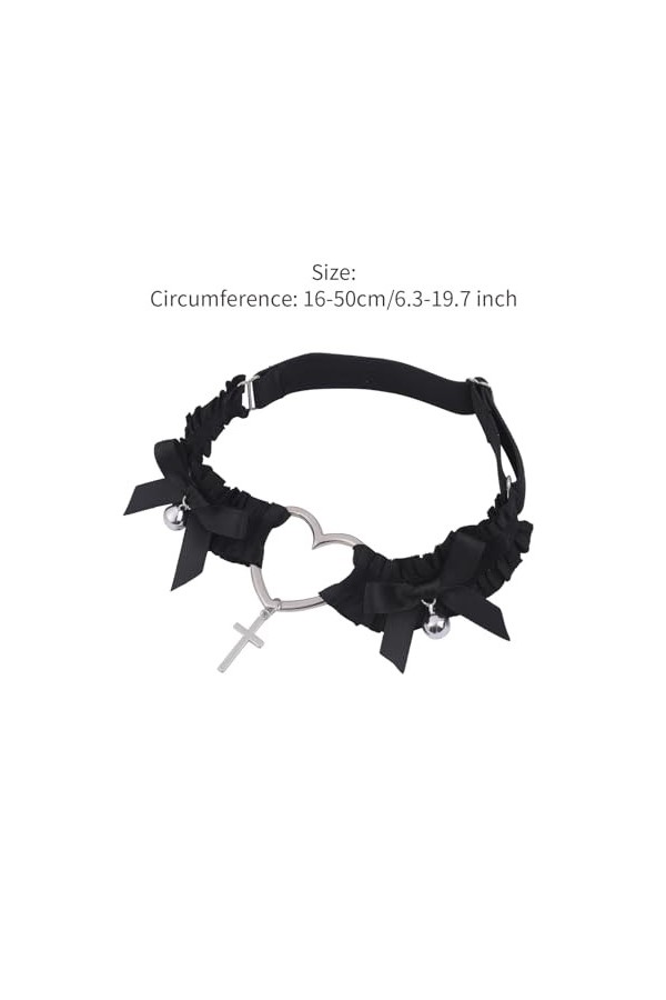 Morain Porte-jarretelles pour pendentif croix bowknot jambe cuisse sexy harajuku, Tissu