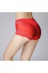 Culotte en Dentelle Transparente pour Dames Sexy de Grande Taille en Coton Creux de qualité Respirante Lingerie Catch Red, X
