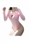 QWUVEDS Ensemble de costume sexy pour femme - Jeu de rôle - Sous-vêtements - Robe de cosplay - Tenue de nuit pour femme - Rou