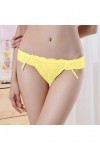 HELLORSOON Culotte Dentelle Femme,Sexy Body Ouvertures Provocantes Absorbant Culotte en Dentelle Culotte Coton