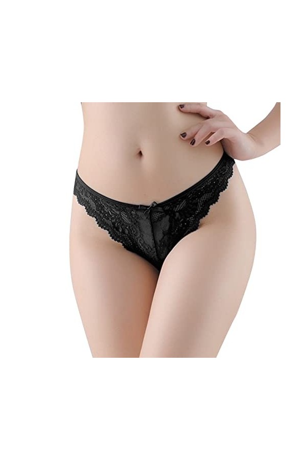HELLORSOON String Ficelle Femme,Sexy Charmant Transparence Subtile Absorbant Body Lingerie Tanga pour Femme