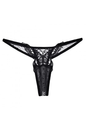 HELLORSOON String Ficelle Femme,Sexy Body Transparence Subtile Chaud String en Dentelle Shorty pour Femme