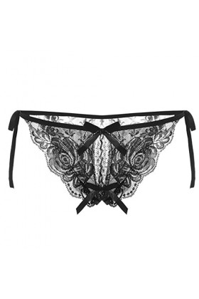 HELLORSOON String pour Femme,Sexy Érotique Ouvertures érotiques Style Romantique Body Lingerie Slip pour Femme