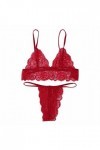 Ensemble de lingerie sexy en dentelle pour femme - Grande taille - Soutien-gorge en dentelle - String - Ensemble de lingerie 