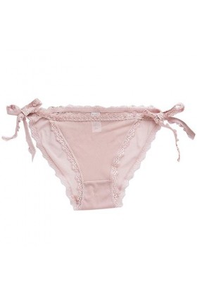 HELLORSOON Tanga pour Femme Sexy Respirant en Soie Coupe Française String Dentelle Séduction Résille Volants sous-vêtements R