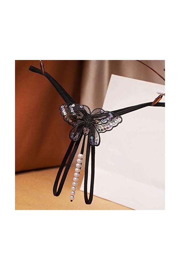 HELLORSOON Slip pour Femme Sexy Respirant en Soie Échancré String Ouvert Nuisette Maille Transparente Nuisette Transparente R