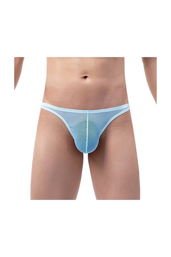 Boxers Homme Sexy Slip en Maille tricotée Taille Basse Respirante Sexy de Couleur Unie pour Hommes Petite Tenue Homme Sexy