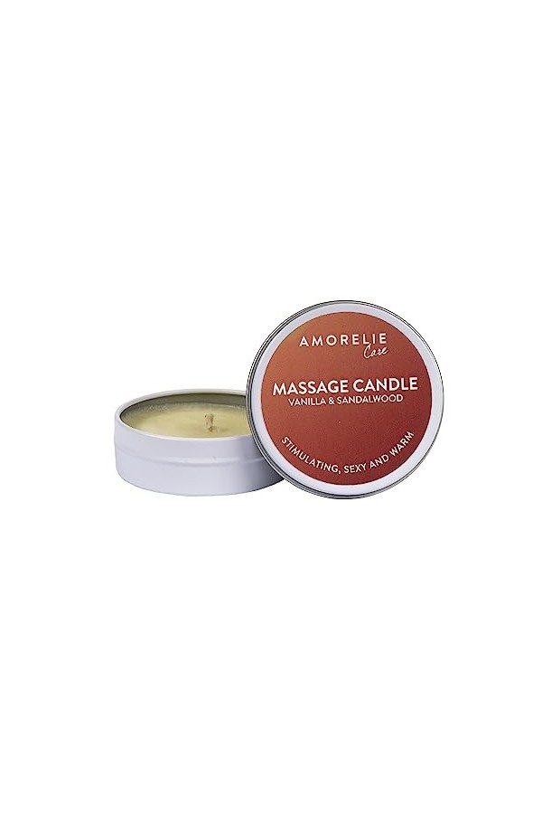 AMORELIE Care - Bougie de massage érotique Vanille & Bois de santal 43 ml 