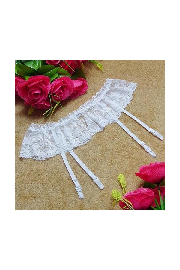 ADMAY Ensemble de sous-vêtements Femme Sexy Dentelle Soutien-gorge Coton d05 Ceinture Bas Dentelle Jarretière Femme Jarretièr