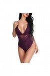 UOWEG Nouvelles Femmes Dentelle col en v Profond Dos Lingeie Body Teddy sous-vêtements Combinaison Combinaison Sexy Ouverte 
