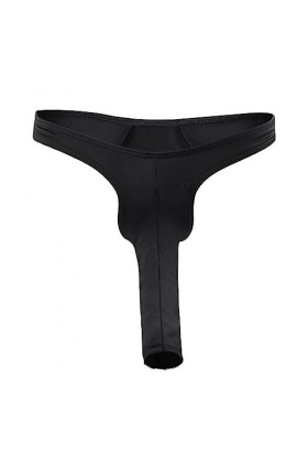 Czizitong Hommes Éléphant sous-vêtements String Serrés Jock Strap Noir 