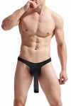 Czizitong Hommes Éléphant sous-vêtements String Serrés Jock Strap Noir 
