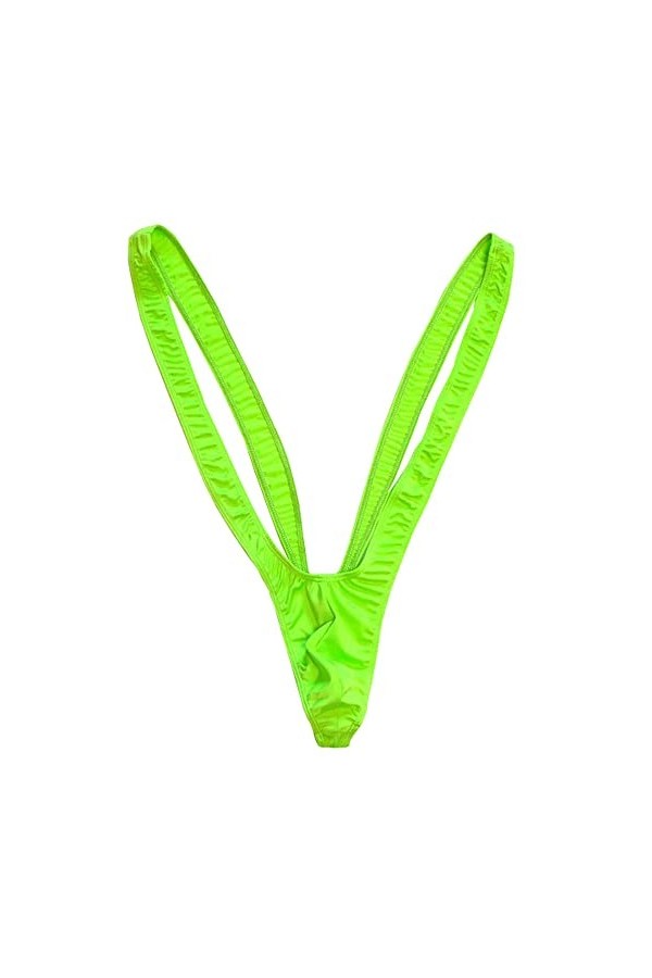 String Homme Sexy Hot érotique Borat Vert Thong Maillot de Bain pour Hommes Taille Unique Couleur Vert