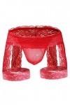 Czizitong Hommes Elephant Bulge Pouch Thong sous-vêtements Hommes String G-String Underpants Rouge 