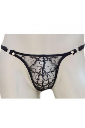 VemeFufu Homme String Thong Tanga Sexy Hot sous-Vêtement pour Hommes 1 PCS Noir