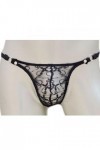 VemeFufu Homme String Thong Tanga Sexy Hot sous-Vêtement pour Hommes 1 PCS Noir